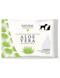 Salviette Detergenti e profumate ALOE VERA Derbe- Igienici per cani e gatti