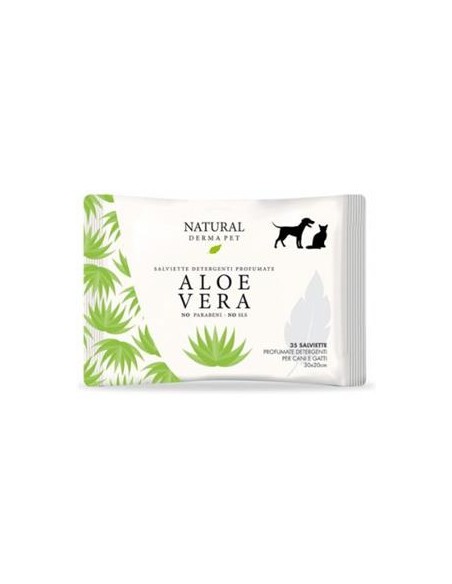 Salviette Detergenti e profumate ALOE VERA Derbe- Igienici per cani e gatti