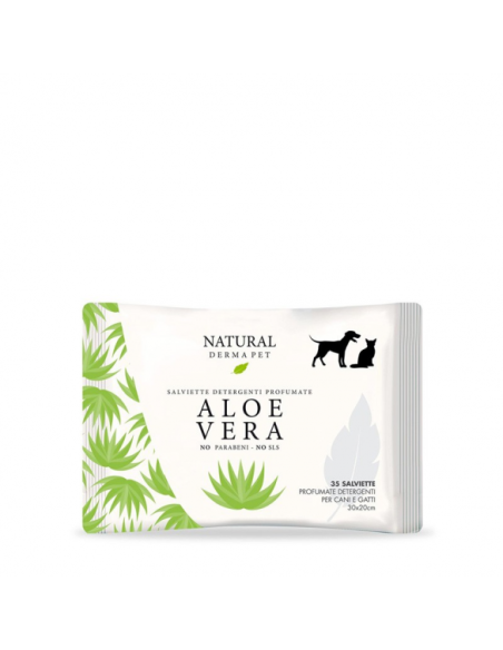 Salviette Detergenti e profumate ALOE VERA Derbe- Igienici per cani e gatti