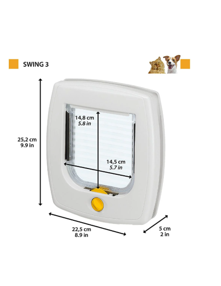 Swing 3 Porta Grigio Ferplast . Accessori per cani e gatti
