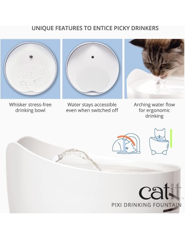 Fontana Catit pixi bianca 2,5 litri. Ciotole e Dispenser per gatti