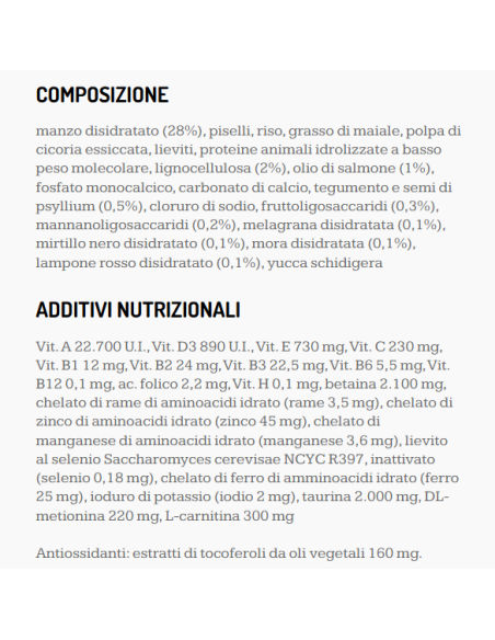 Exclusion Monoproteico Sterilized Manzo gr 300. Cibo Secco per gatti