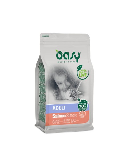 Oasy Adult Salmone kg 1,5. Cibo Secco Per Gatti