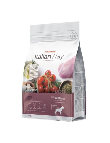 Italian Way Sensitive Anatra kg.3.Crocchette per cani