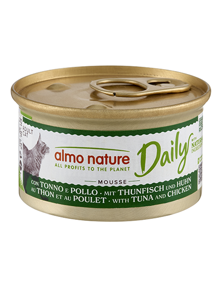Almo Daily Menu Mousse con tonno e pollo gr 85. Cibo Umido per gatti