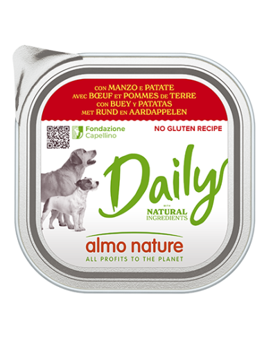 Almo Cane Daily Manzo E Patate Gr 300. Alimento Per Cani