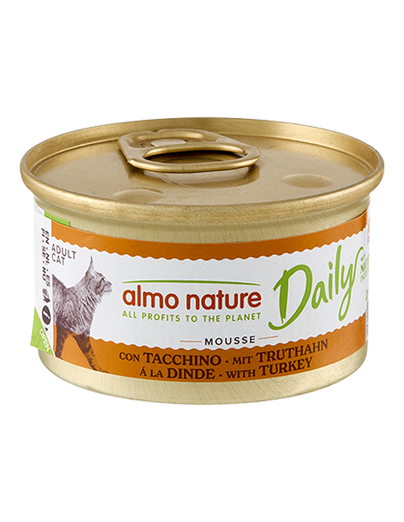 Almo Daily menù Mousse Tacchino gr 85. Cibo Umido per gatti.