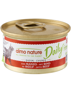 Almo Daily Menu Dadini con manzo gr 85. Cibo Umido per gatti