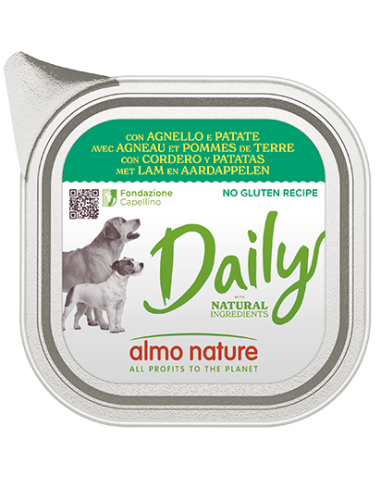 Almo Daily menu dogs Agnello e Patate gr 100. Cibo Umido per cani