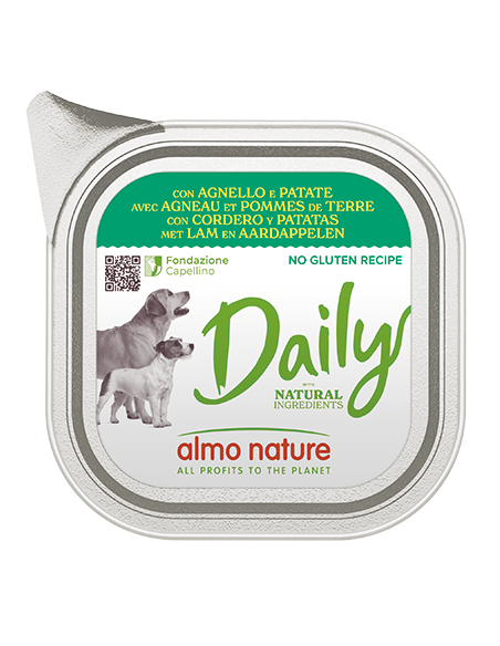 Almo Daily menu dogs Agnello e Patate gr 100. Cibo Umido per cani