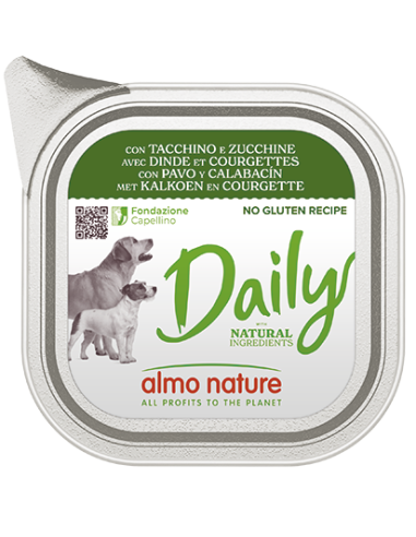 Almo Daily Menu Dogs Tacchino e Zucchine gr 100. Cibo umido per cani