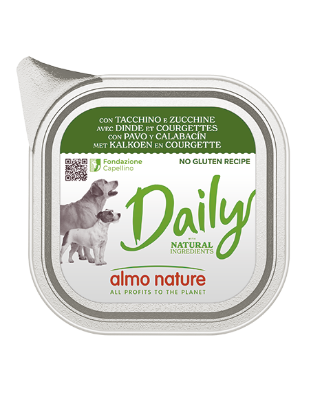 Almo Daily Menu Dogs Tacchino e Zucchine gr 100. Cibo umido per cani