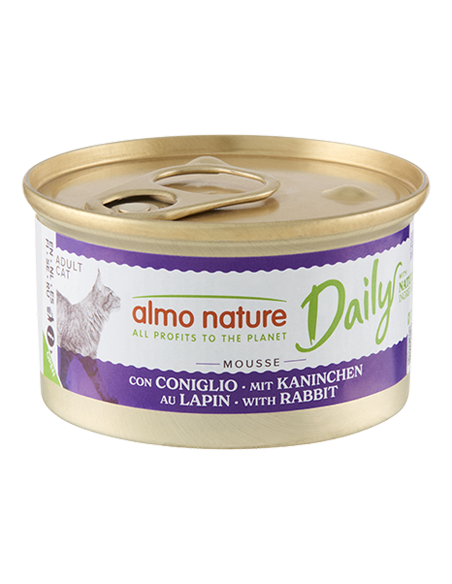Almo Daily Menu Mousse Con Coniglio  gr 85. Cibo Umido per gatti