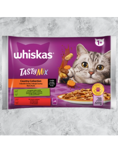 Whiskas 4x85 gr . Buste Tasty Mix Country Collection. Cibo Umido per gatti.