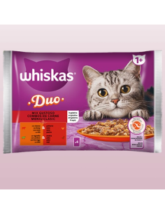 Whiskas Duo 4x85 gr . Mix Gustoso . Cibo Umido per gatti