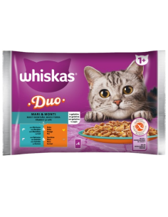 Whiskas 4x85 gr. Buste Duo Mare e Monti . Cibo Umido Per Gatti 2