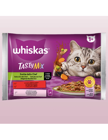 Whiskas Tasty mix 4 x85gr . Scelta dello chef . Cibo Umido per gatti