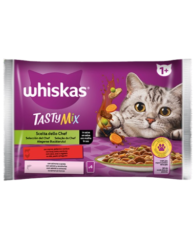 Whiskas Tasty mix 4 x85gr . Scelta dello chef . Cibo Umido per gatti