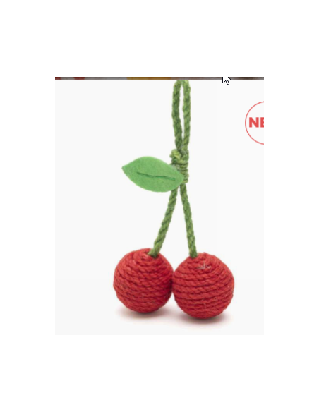 Gioco Ciliegie in Sisal. Giochi per gatti