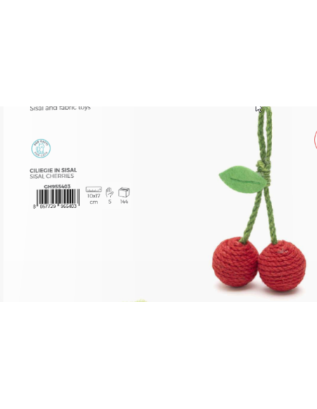 Gioco Ciliegie in Sisal. Giochi per gatti