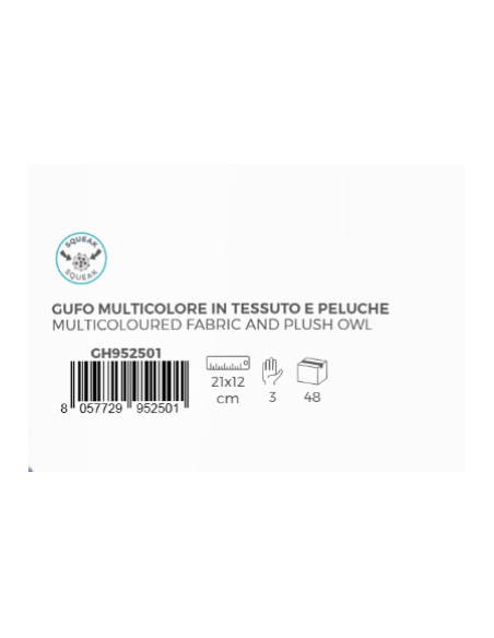 Gioco Gufo Multicolore. Giochi Per Cani