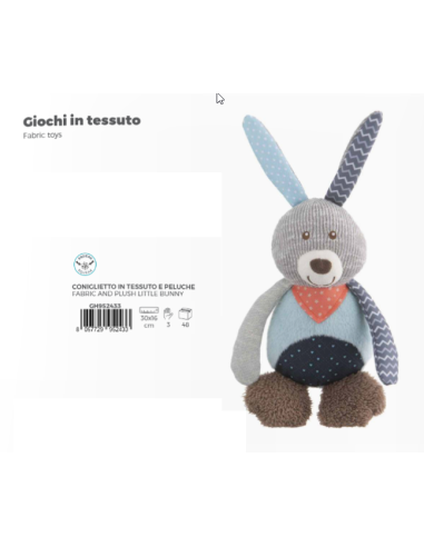 Gioco Coniglietto Multicolor. Giochi per cani