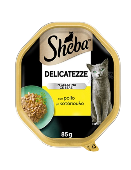 Sheba Trancetti Con Pollo In Gelatina gr 85. Alimento Per Gatti