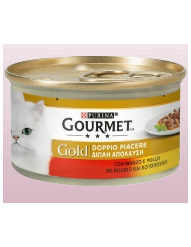 Gourmet Gold Manzo e Pollo gr 85. Alimento Per Gatti
