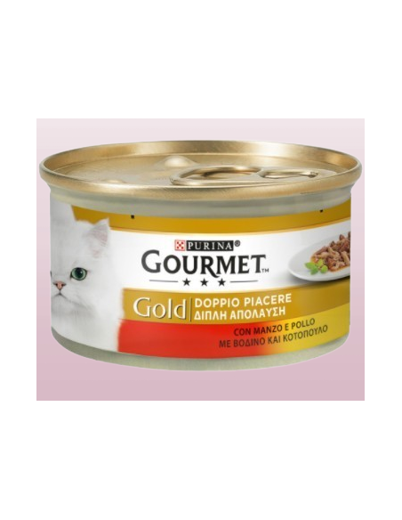 Gourmet Gold Manzo e Pollo gr 85. Alimento Per Gatti