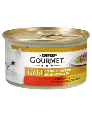 Gourmet Gold Manzo e Pollo gr 85. Alimento Per Gatti