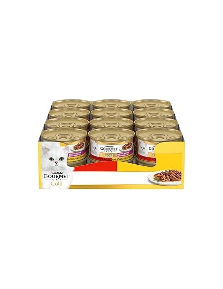 Gourmet Gold Manzo e Pollo gr 85. Alimento Per Gatti