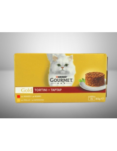 Gourmet Gold Tortini Manzo e Pollo 4 x 85 gr . Cibo Umido Per Gatti 2