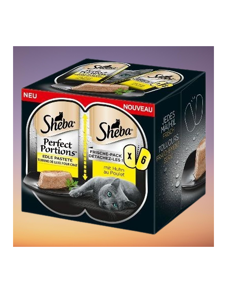 Sheba Perfect Portions Pollo  3x (2 x 37,5 gr.). Alimento Per Gatti