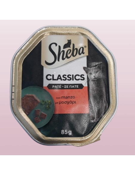 Sheba Con Manzo Patè con Manzo gr 85. Alimento per Gatti