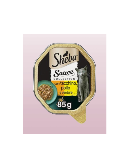Sheba Tacchino Pollo e Verdure gr.85 Creazioni Speciali. Cibo Umido Per Gatti