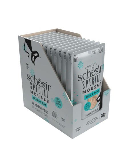 Schesir Special Needs Skin & Coat Mousse gr.70. Mangime Umido Per Gatti.