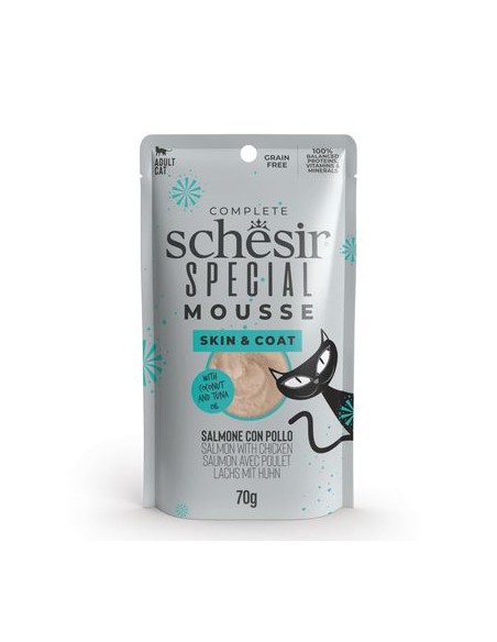 Schesir Special Needs Skin & Coat Mousse gr.70. Mangime Umido Per Gatti.
