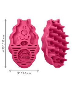 Kong Spazzola Zoom groom Raspberry Large . Toelettatura per cani 2