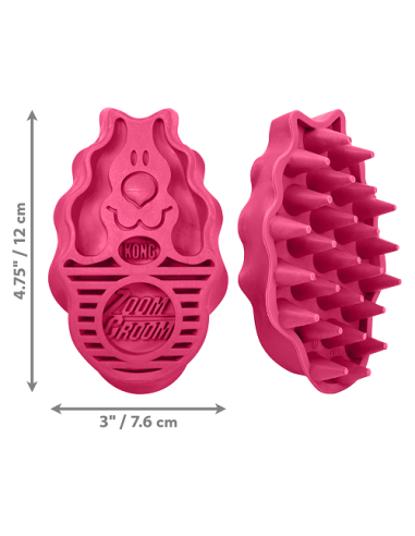 Kong Spazzola Zoom groom Raspberry Large . Toelettatura per cani