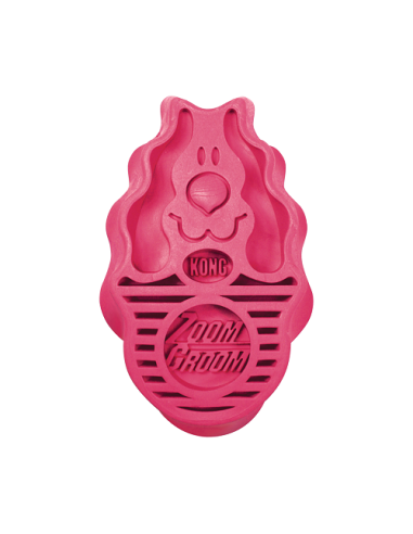 Kong Spazzola Zoom groom Raspberry Large . Toelettatura per cani