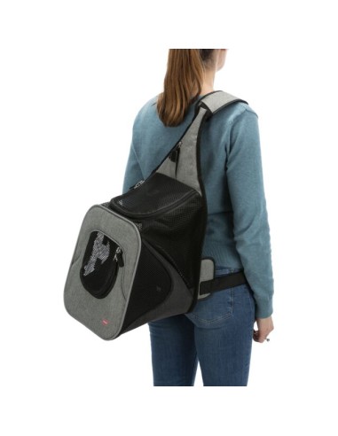 Savina Borsa Frontale Nera Grigia 10 kg . Trasporto per cucce