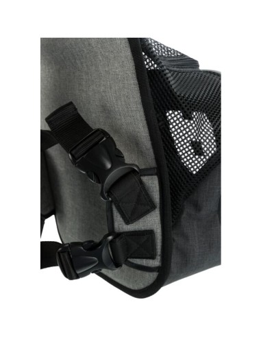 Savina Borsa Frontale Nera Grigia 10 kg . Trasporto per cucce