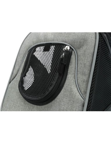 Savina Borsa Frontale Nera Grigia 10 kg . Trasporto per cucce