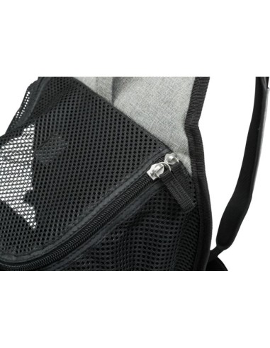 Savina Borsa Frontale Nera Grigia 10 kg . Trasporto per cucce