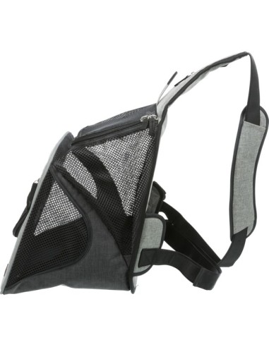 Savina Borsa Frontale Nera Grigia 10 kg . Trasporto per cucce