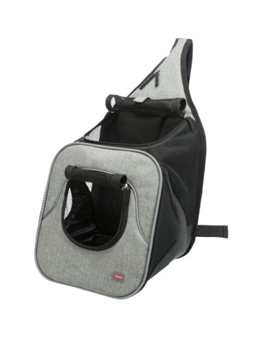 Savina Borsa Frontale Nera Grigia 10 kg . Trasporto per cucce