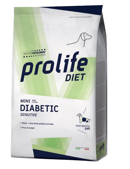 Prolife Dog Veterinary  Diabetic sensitive Mini Kg. 1,5. Diete Cibo Secco Per Cani