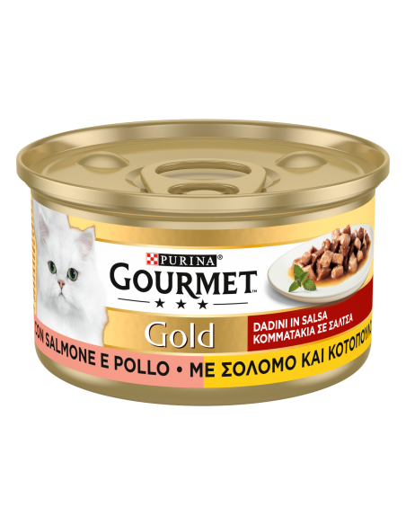 Gourmet Gold Dadini Salmone e Pollo Gr 85. Mangime Per Gatti