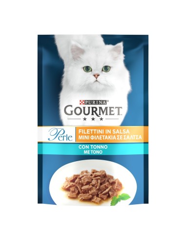 Gourmet Perle Filetti con Tonno gr 85. Cibo Umido per Gatti