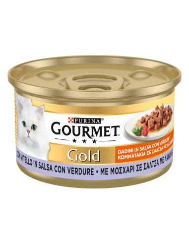 Gourmet Gold Dadini In Salsa Con Vitello gr 85. Mangime  Per Gatti